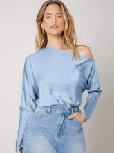 Women's off shoulder Long Sleeve Silk Blouse 100% Mulberry Silk Top Long Sleeves Silk Shirt - DIANASILK